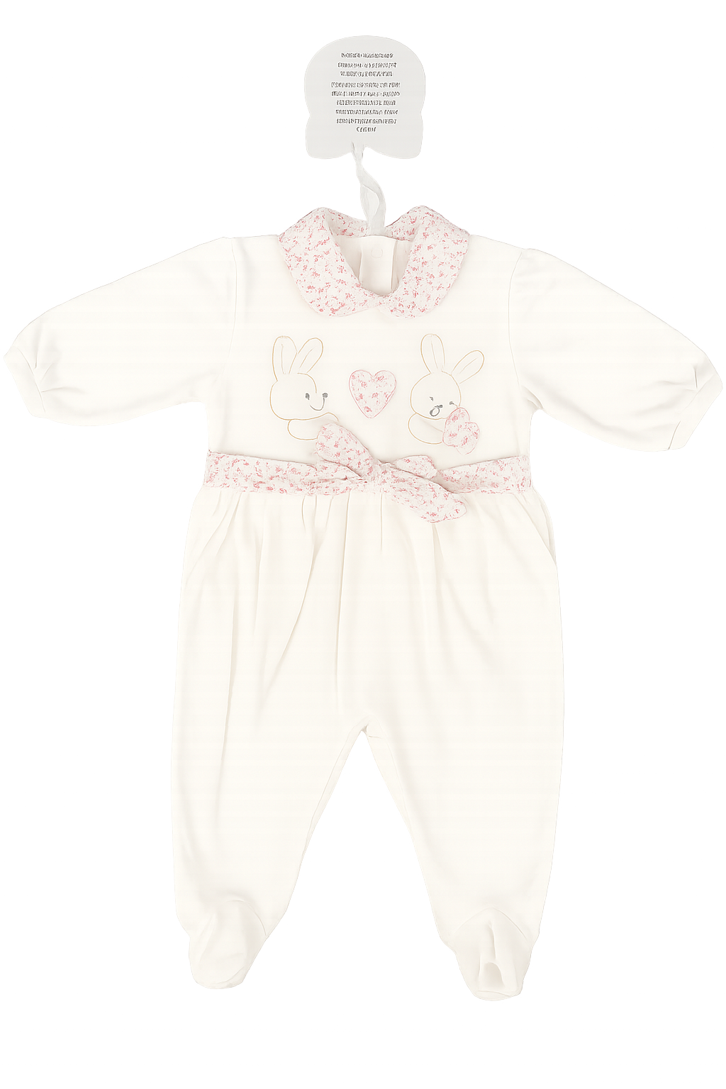 Tutina in Jersey con Colletto e Dettagli Floreali