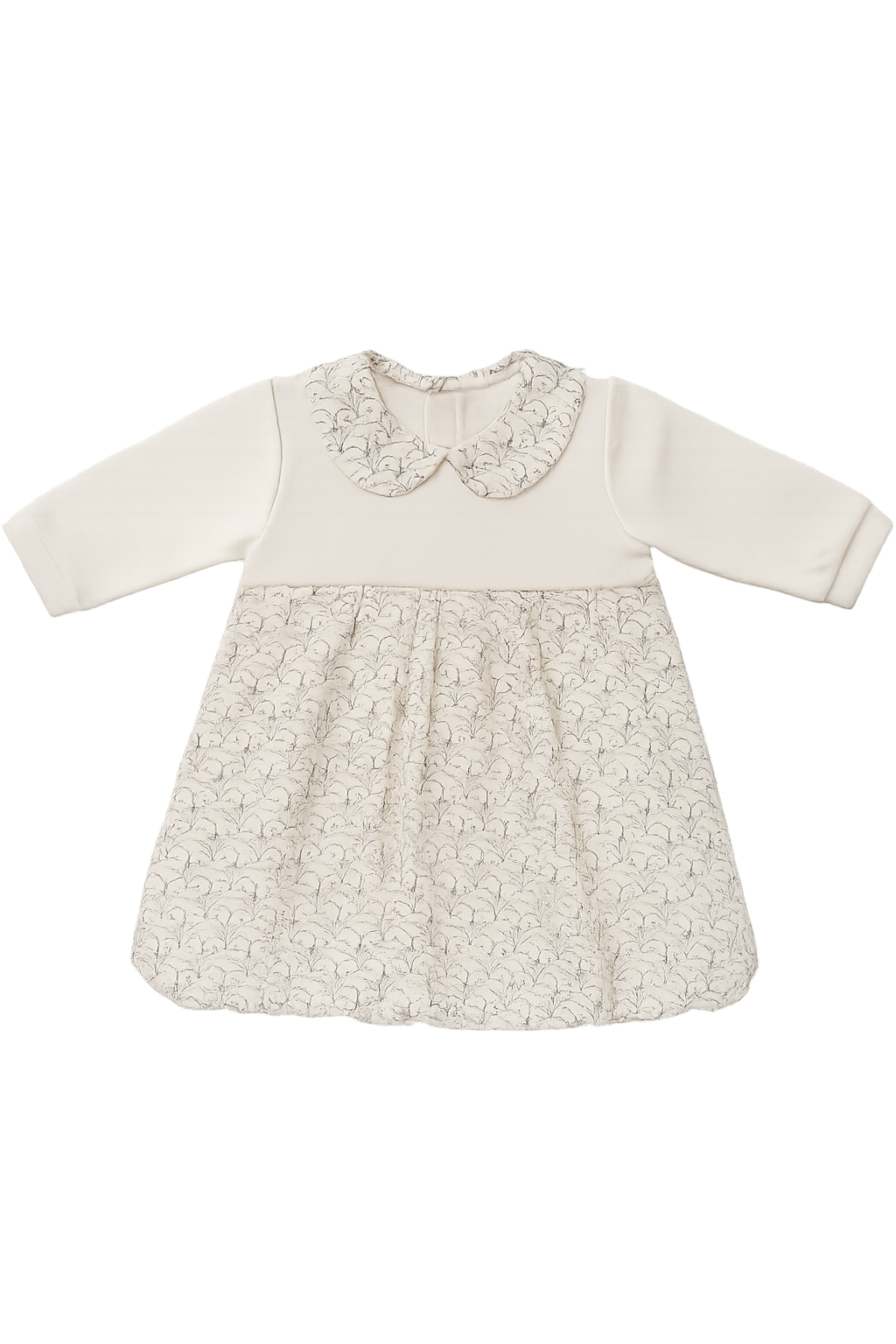 Vestitino Interlock a Maniche Lunghe con Stampa Fantasia