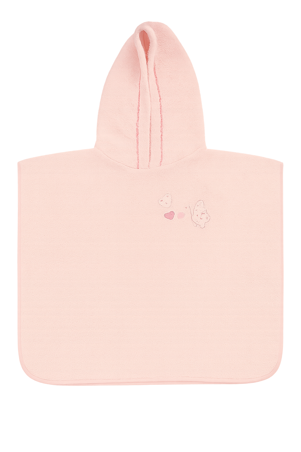 Accappatoio Poncho in Spugna con Ricamo Farfalla