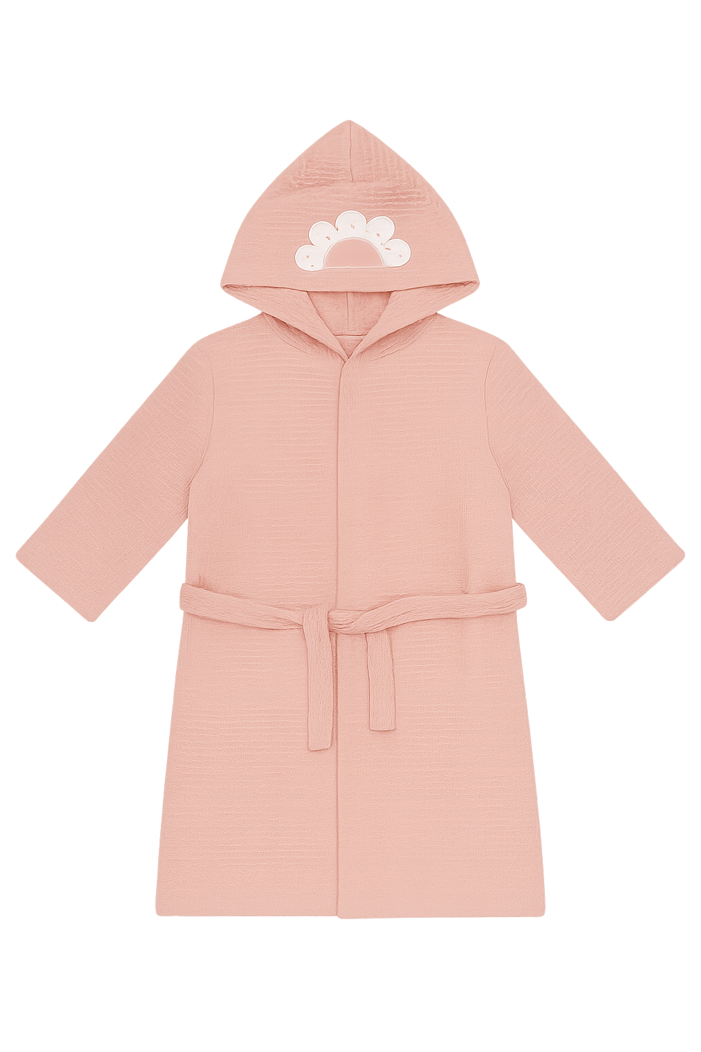 Accappatoio Nido d'Ape Rosa con Ricamo Fiore